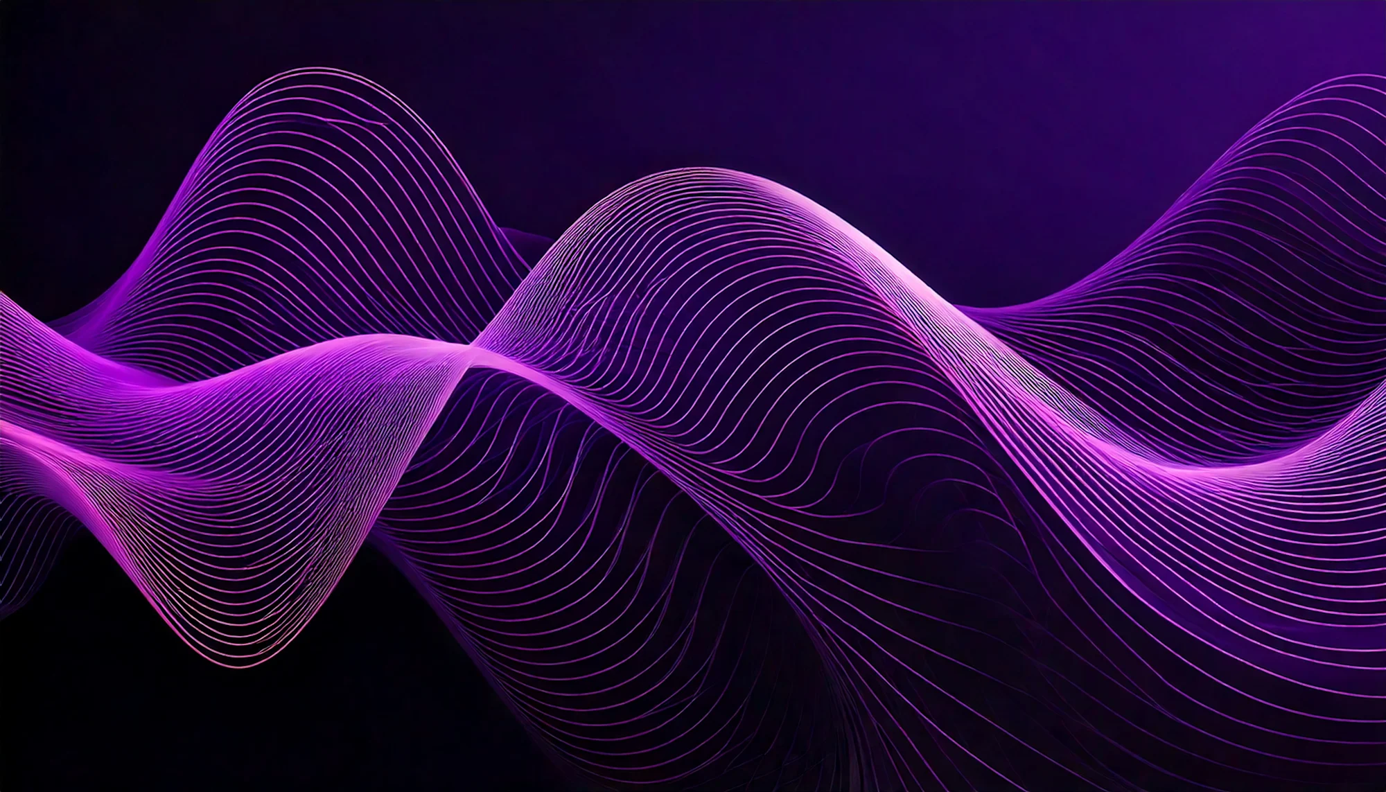 Mörklila bakgrund med lila rutnät i vågor som symboliserar vårt mobila bredband från Telia