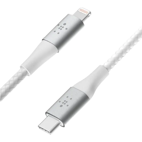 Belkin Boost Charge USB-C to Lightning Cable Braided 2m Vit