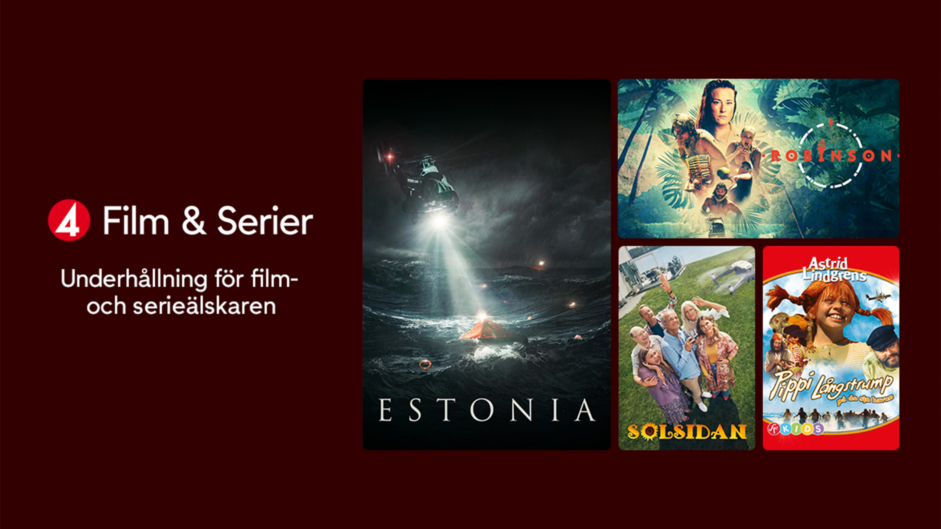 I oktober 2023 har bland annat dramaserien om Estonia-katastrofen premiär på TV4 Play.