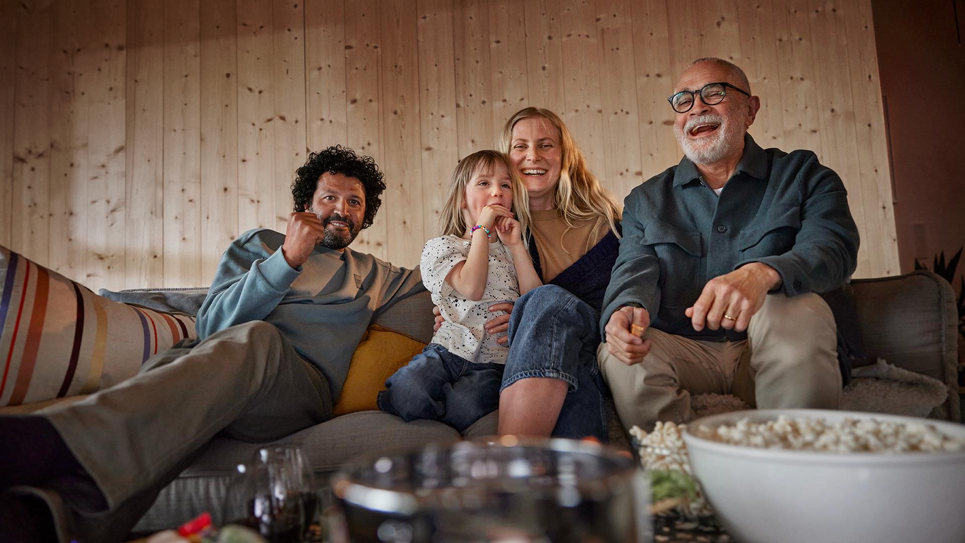 Family Watching TV