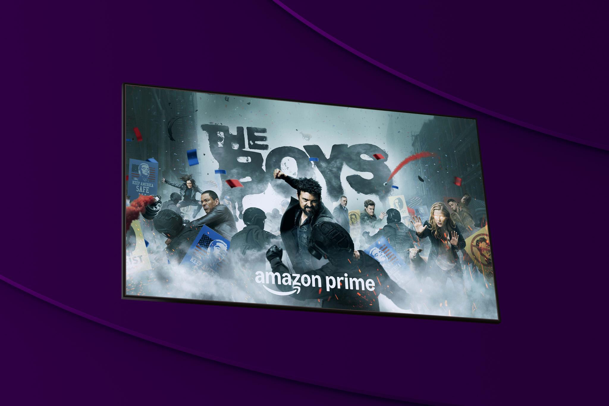 Omslagsbild för serien The Boys som går att streama på Amazon Prime