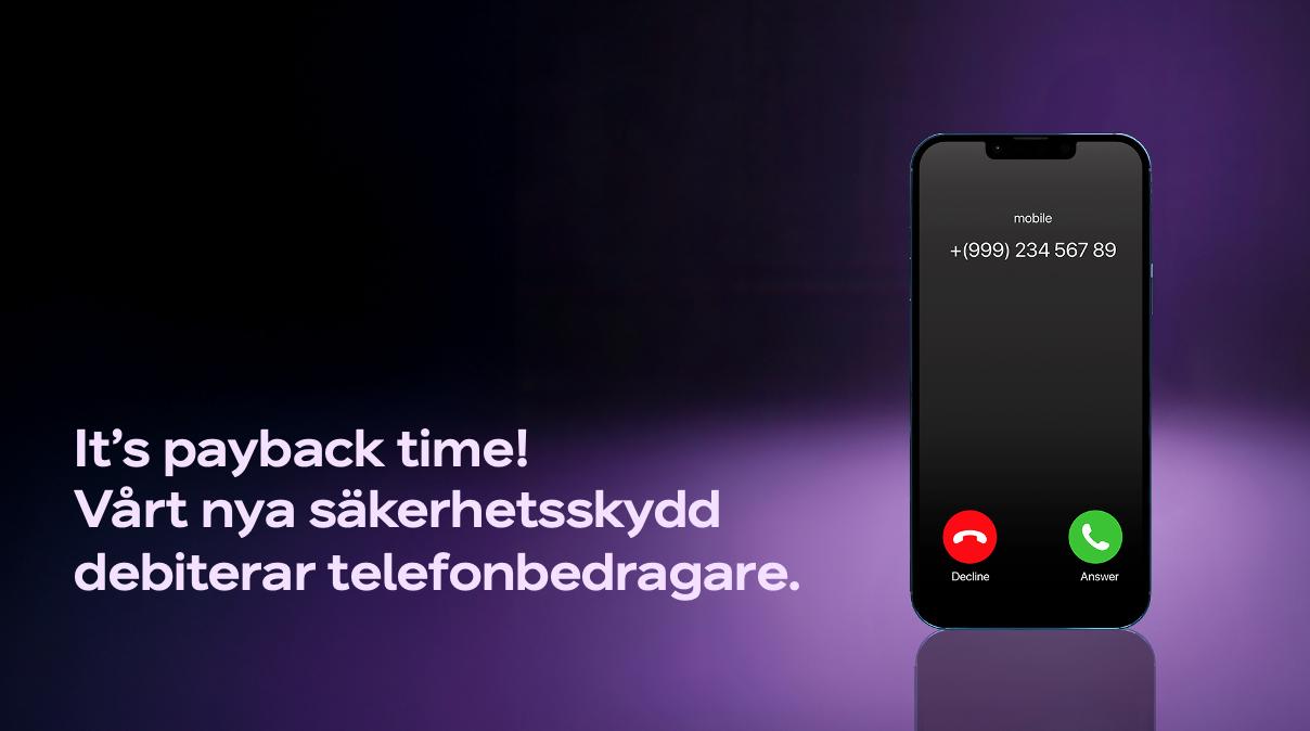 Illustrationsbild av en mobil med ett misstänkt telefonnummer på skärmen.