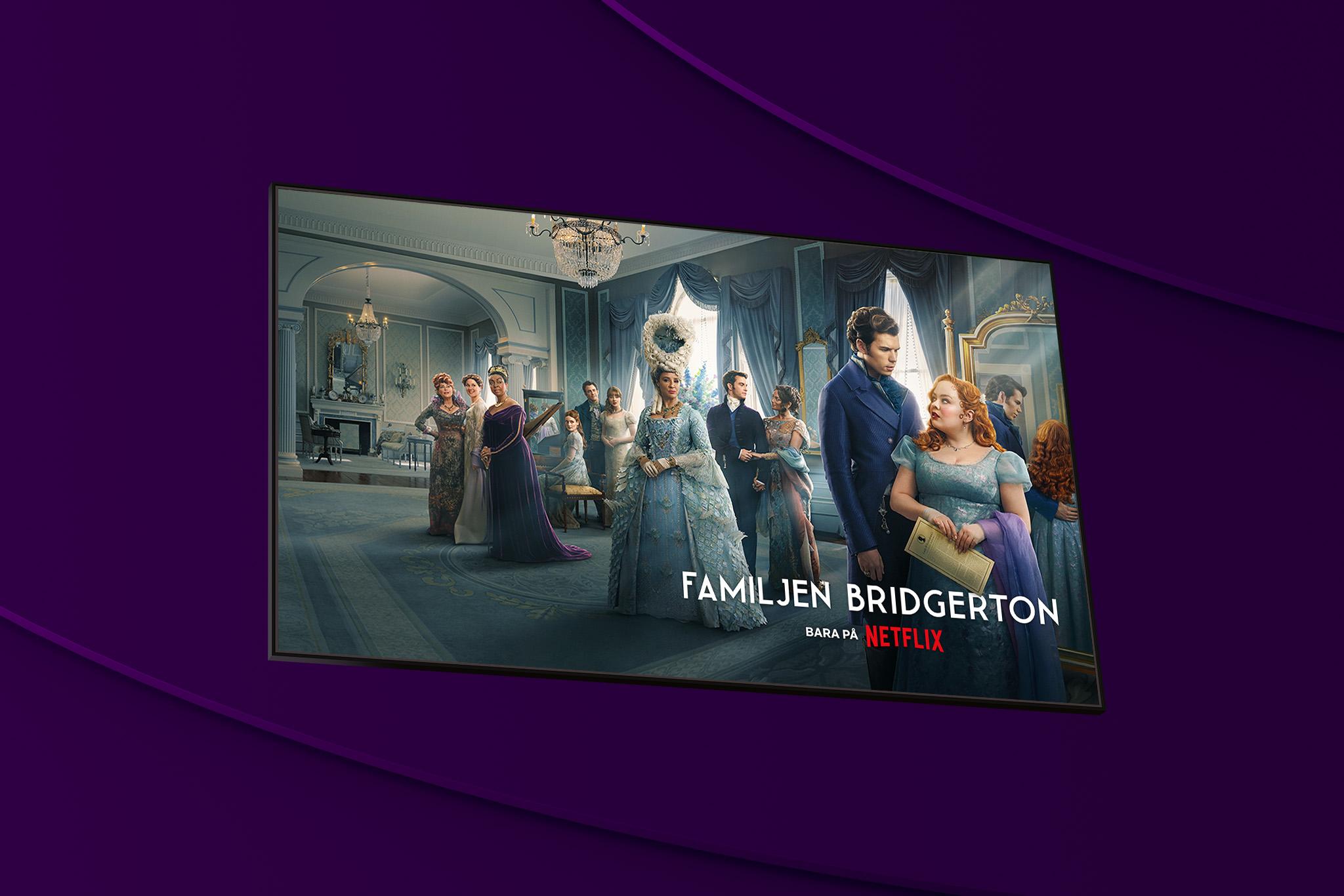 Bilden föreställer omslagsbild för serien Familjen Bridgerton. Streama den nya säsongen av Familjen Bridgerton på Netflix i sommar. 