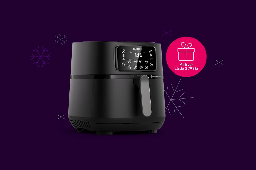 Få en Philips Airfryer i julklapp på köpet när du julhandlar hos oss under julen 2025 värde 2 799 kr.